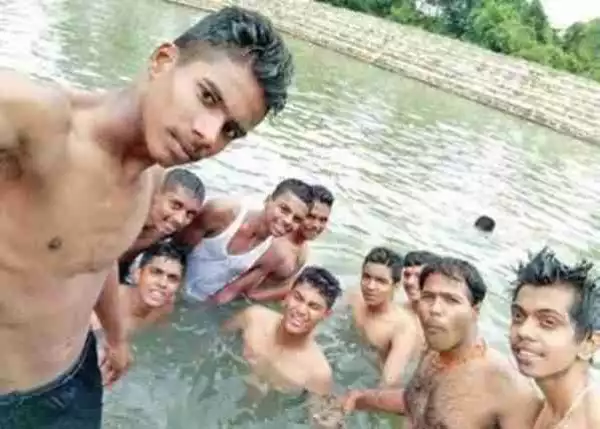 See the Shocking Moment a Student Drowned While Friends Posed For Selfie Unaware Unaware of His Trouble